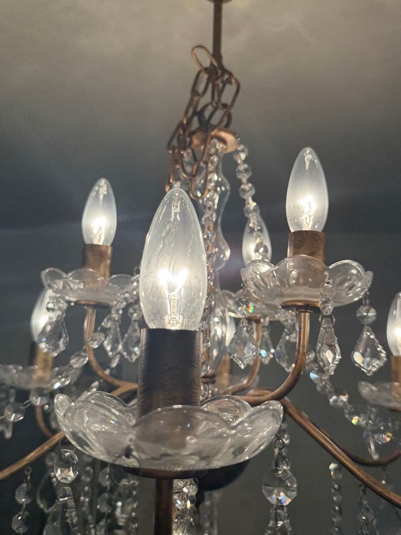 【展示品】クラシックシャンデリア 9灯 クリスタル装飾