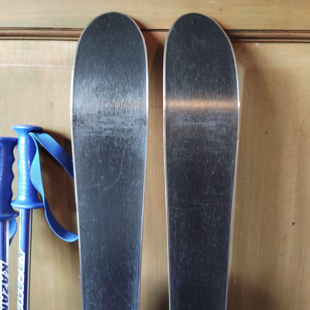 KAZAMA 90cm キッズ スキーセット ブルー