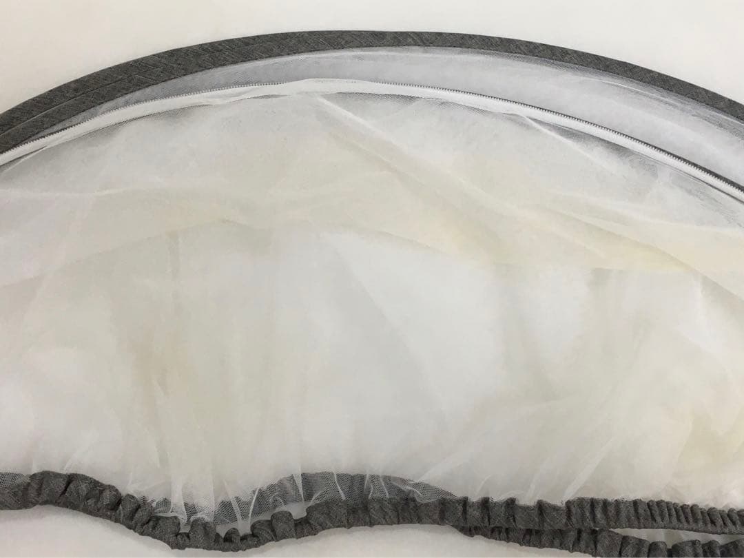 HZDMJ ベビーベッド　折りたたみベッド　グレー