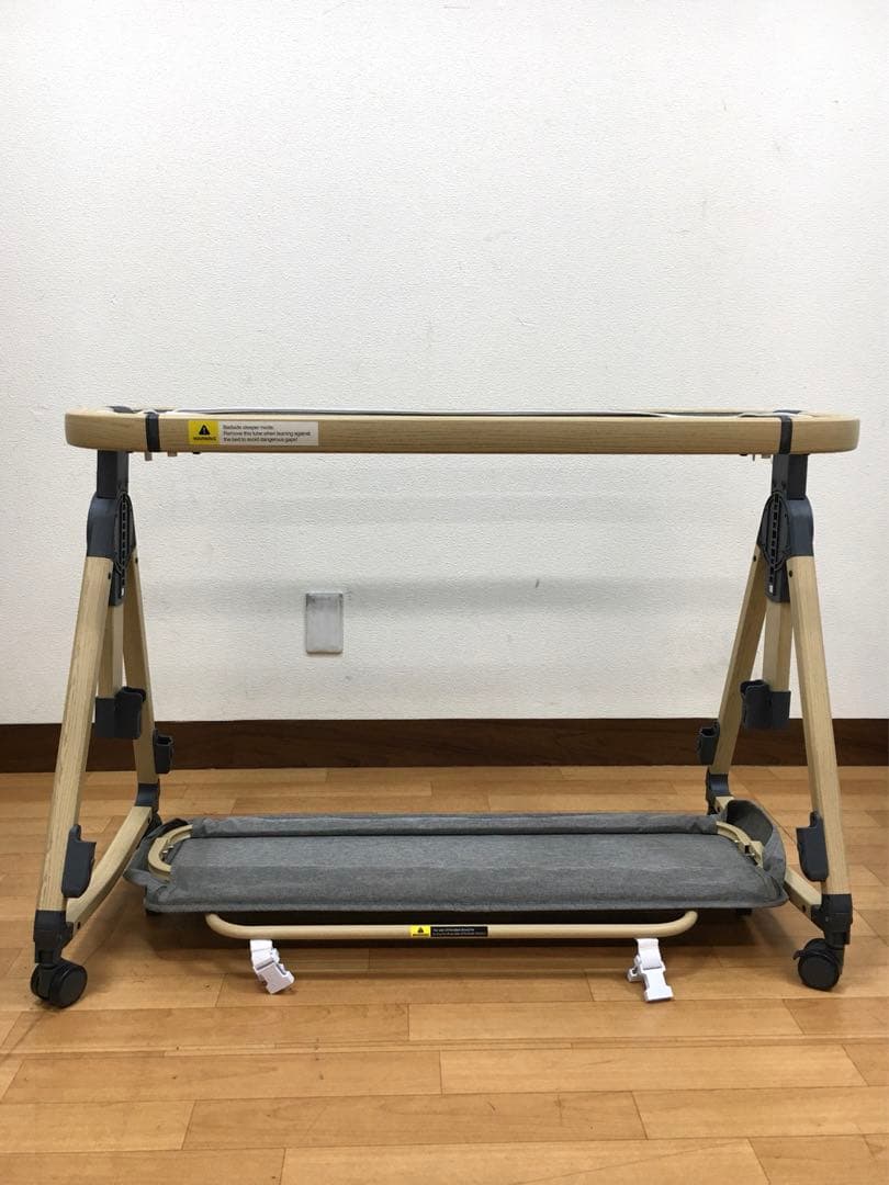 HZDMJ ベビーベッド　折りたたみベッド　グレー