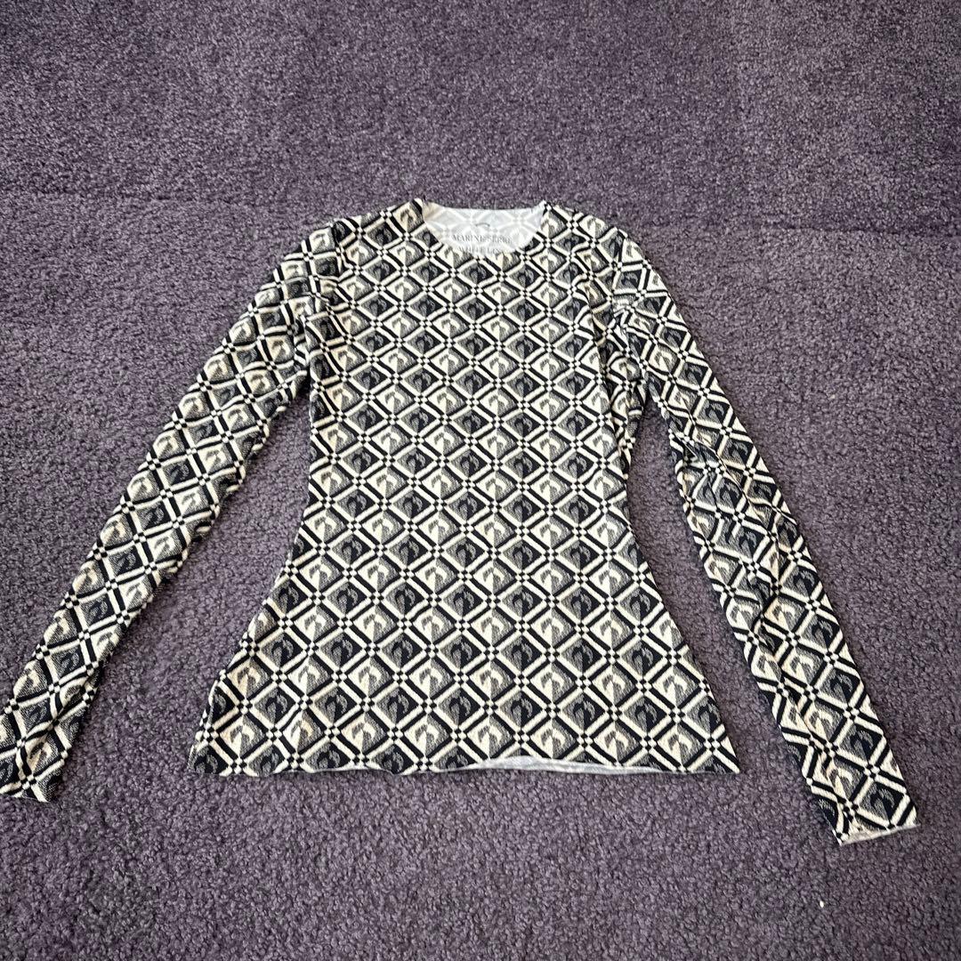 マリーンセル　オールオーバー ムーン ジャージートップ　サイズXS