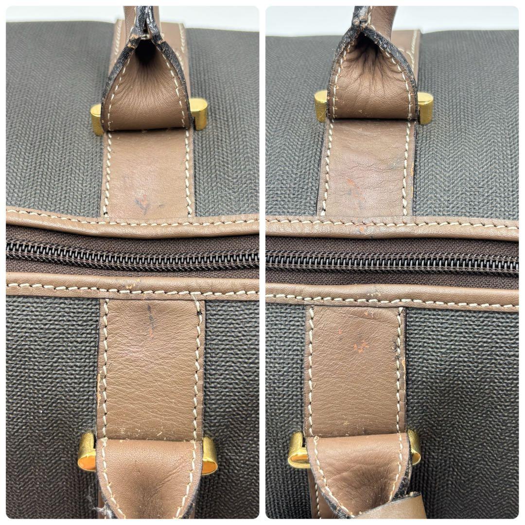 dunhill ダンヒル レザー ボストンバッグ ハンドバッグ PVC 大容量