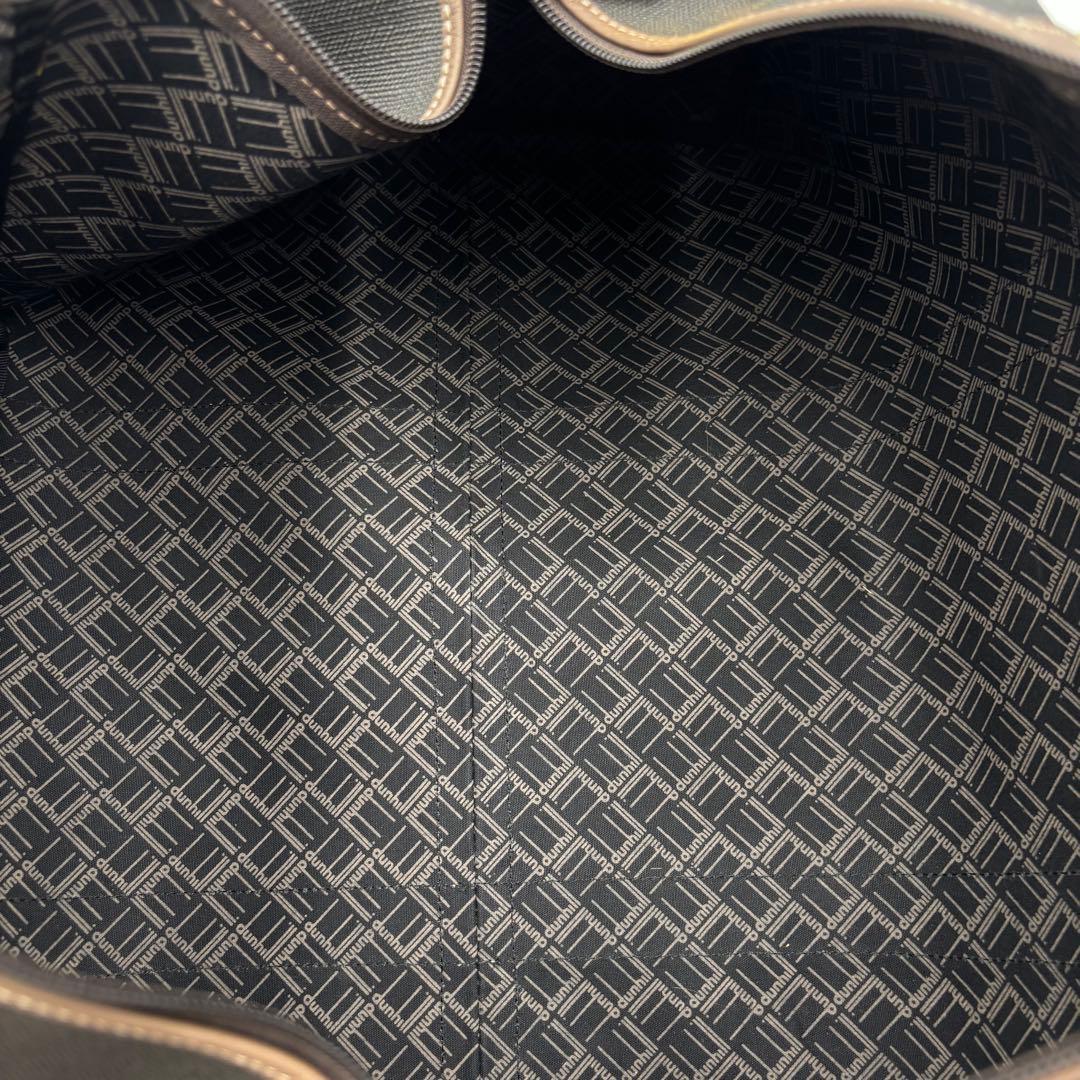 dunhill ダンヒル レザー ボストンバッグ ハンドバッグ PVC 大容量