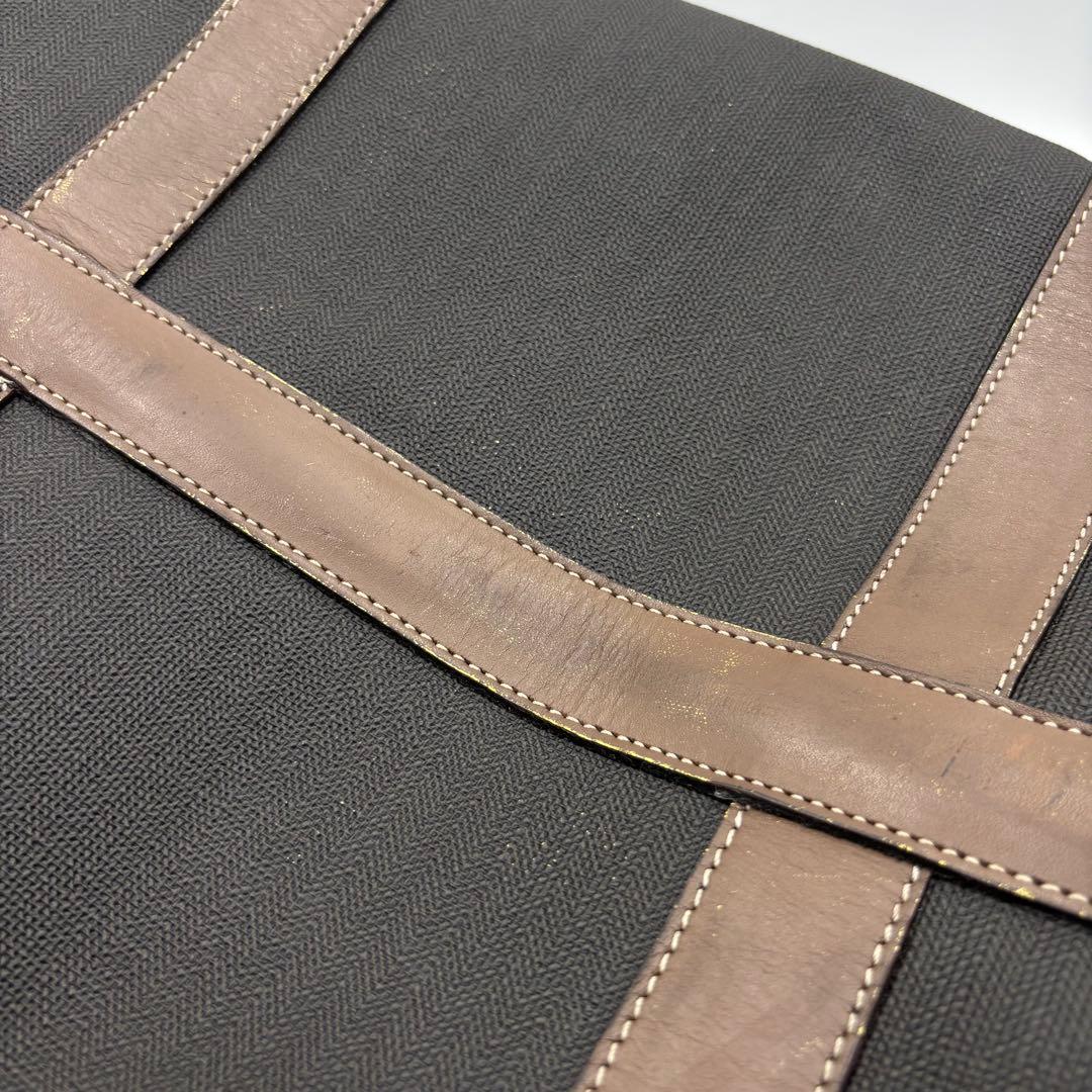 dunhill ダンヒル レザー ボストンバッグ ハンドバッグ PVC 大容量