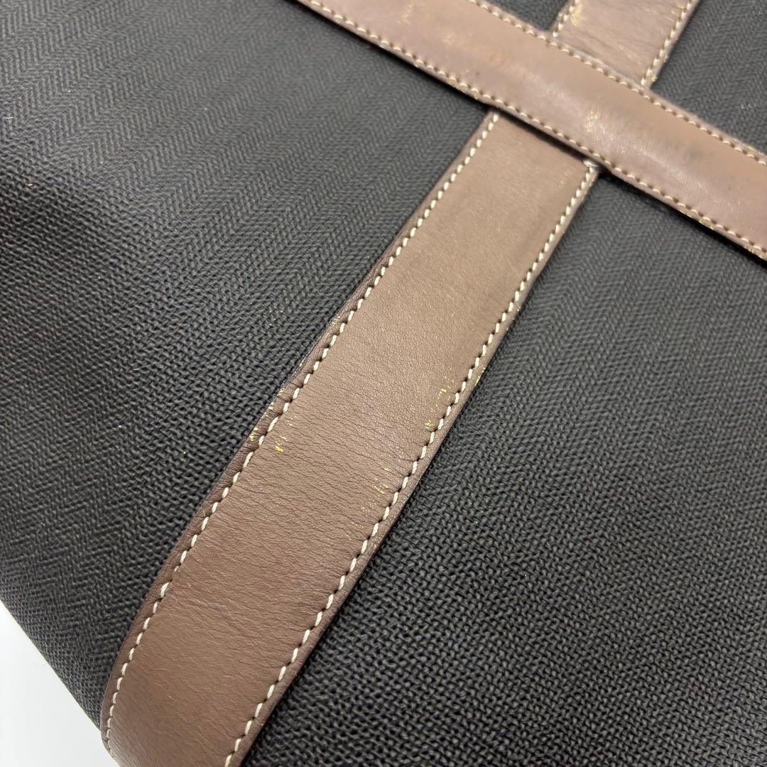 dunhill ダンヒル レザー ボストンバッグ ハンドバッグ PVC 大容量