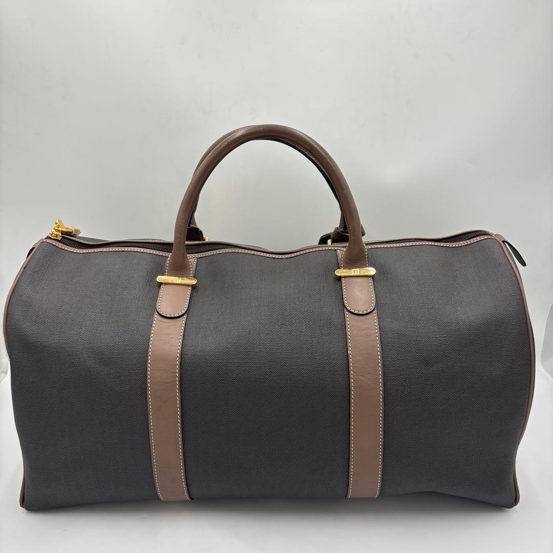 dunhill ダンヒル レザー ボストンバッグ ハンドバッグ PVC 大容量