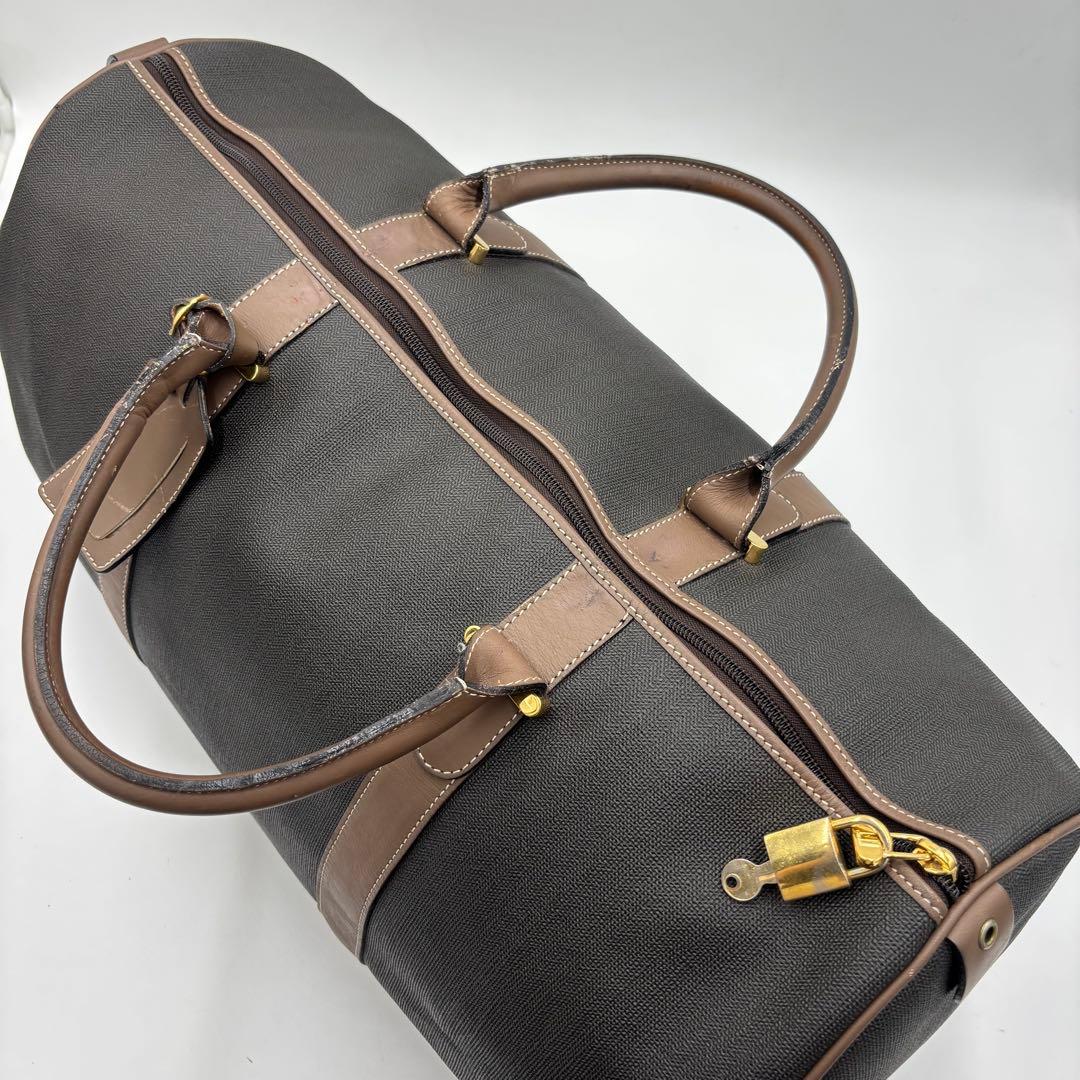 dunhill ダンヒル レザー ボストンバッグ ハンドバッグ PVC 大容量