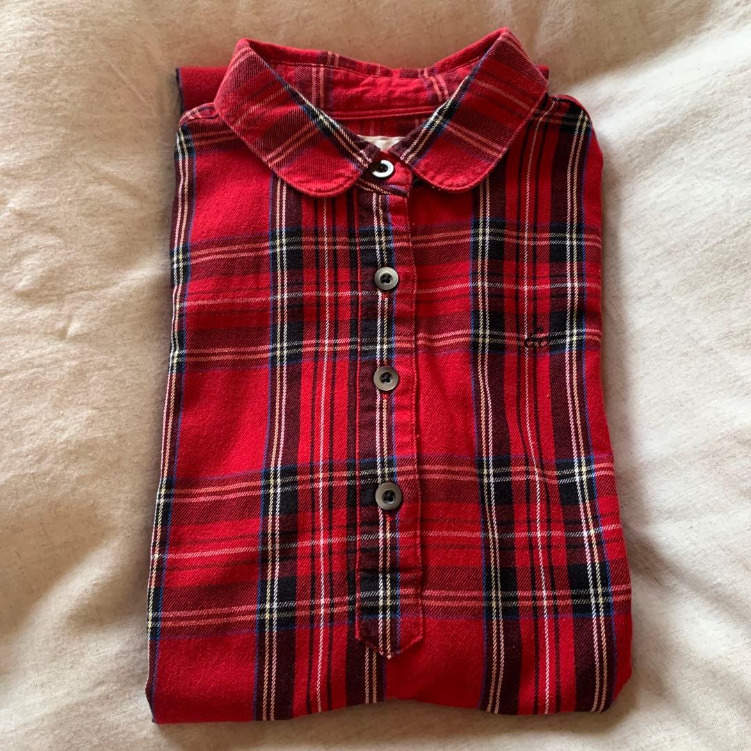 サニークラウズ　ponさん　タータンチェックワンピース