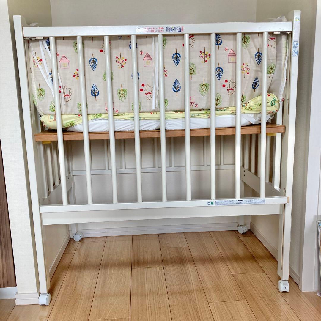 【匿名】　日本製　ベビーベッド　ファンシーミニ　石崎家具