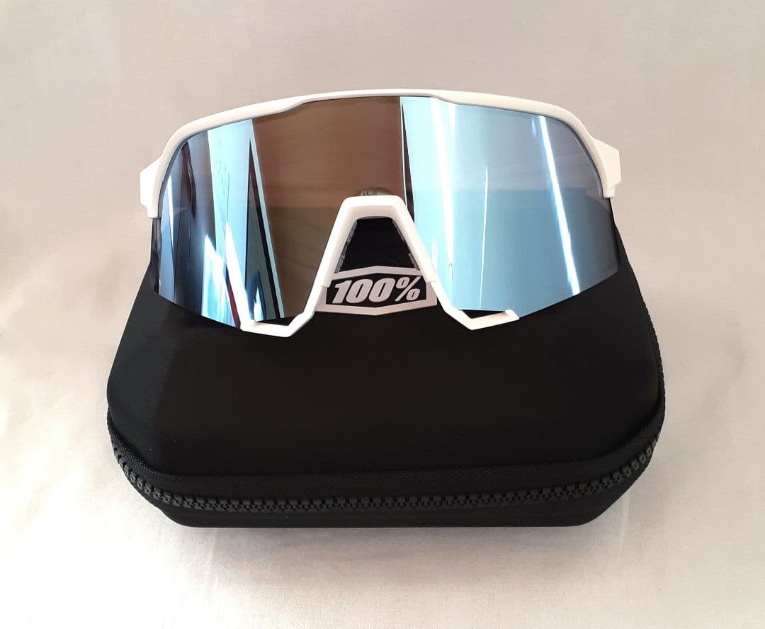 最新版 100% S3 マット ホワイト ブルー ワンハンドレッド サングラス