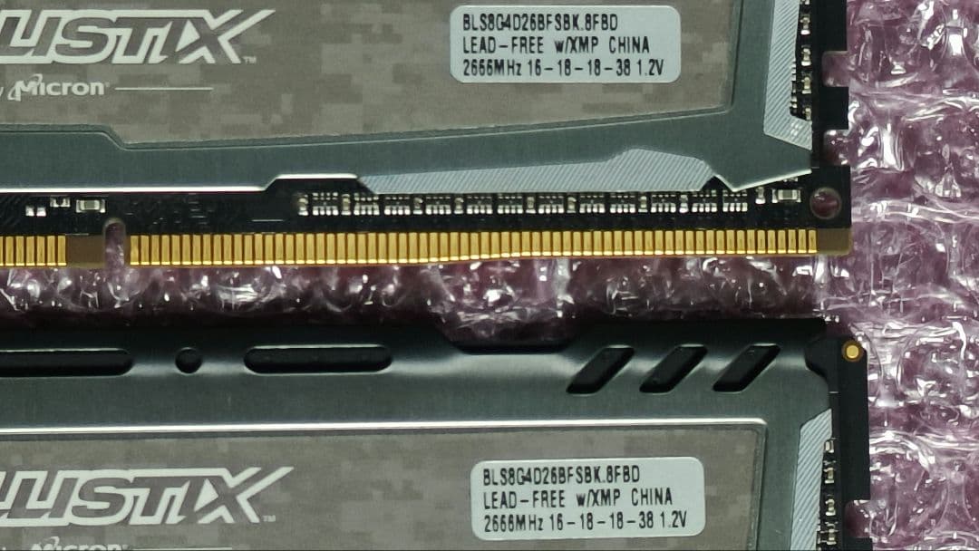 DDR4 8GBx2枚 16GB pc4-2666 動作確認済み ③