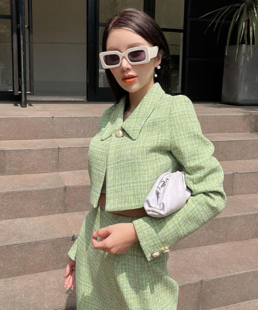 eimy istoire ツイードショートジャケット