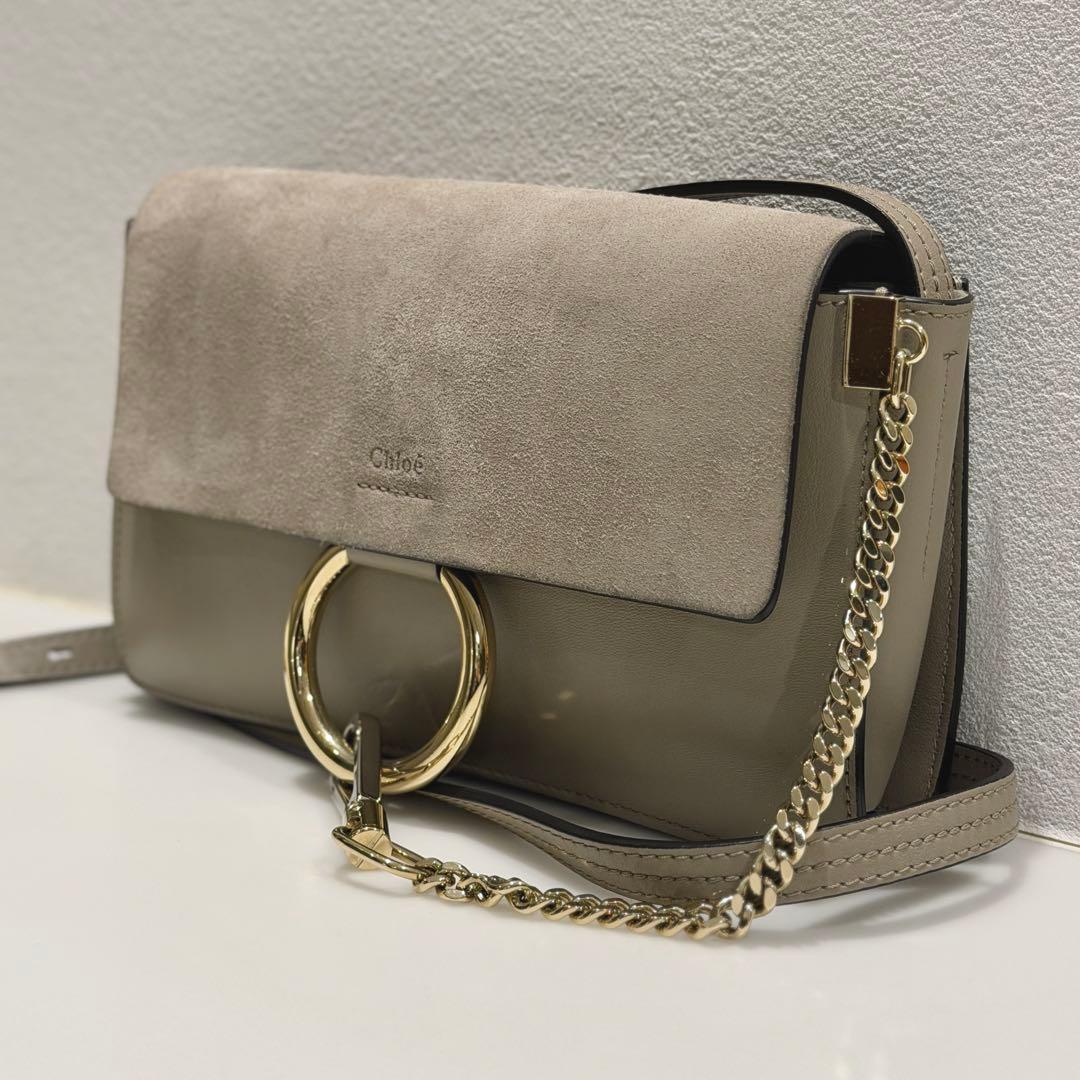 クロエ Chloe フェイ ショルダー グレー