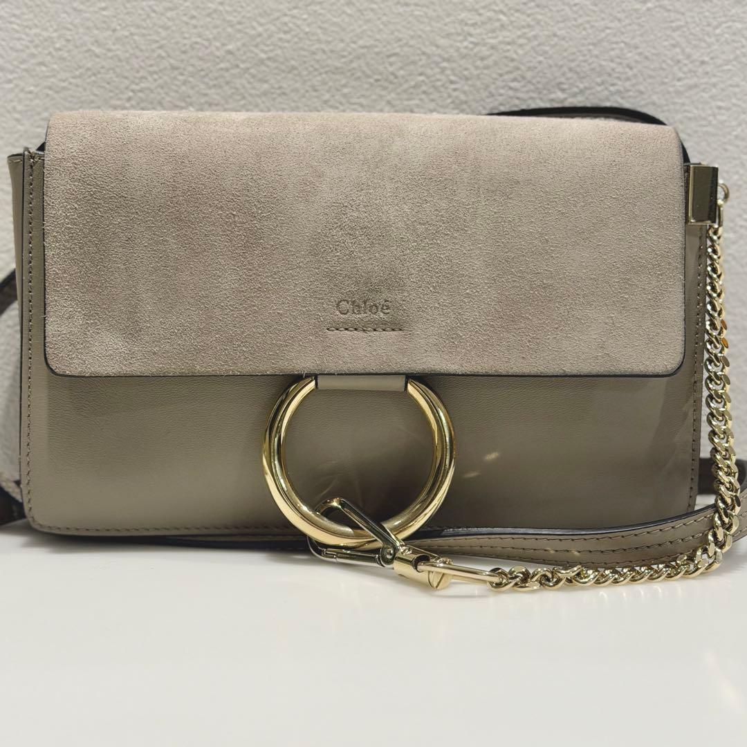クロエ Chloe フェイ ショルダー グレー
