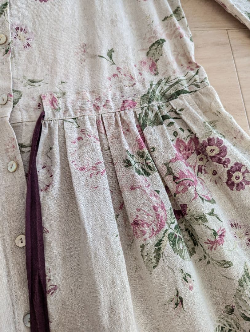 CABBAGES & ROSES　キャベジズ & ローゼス　リネンワンピース