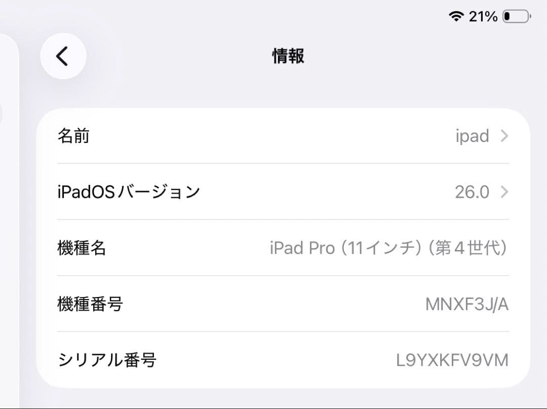 iPad pro 第4世代 Wi-Fiモデル 11インチ 256GB