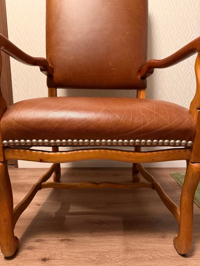 ポロラルフローレン　ブラウンレザー　アームチェア