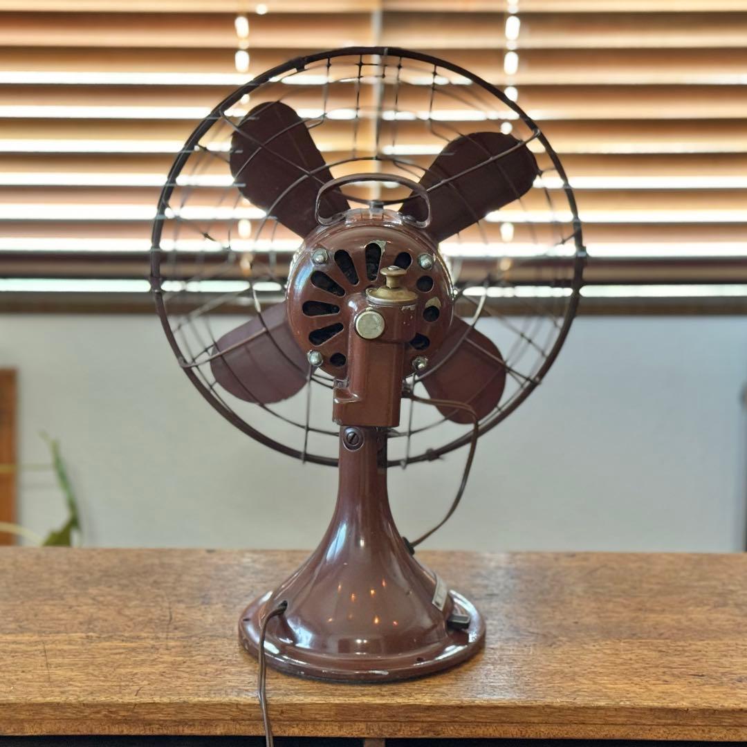 昭和レトロ稼働品　KDK ヴィンテージ扇風機　チョコレートブラウン