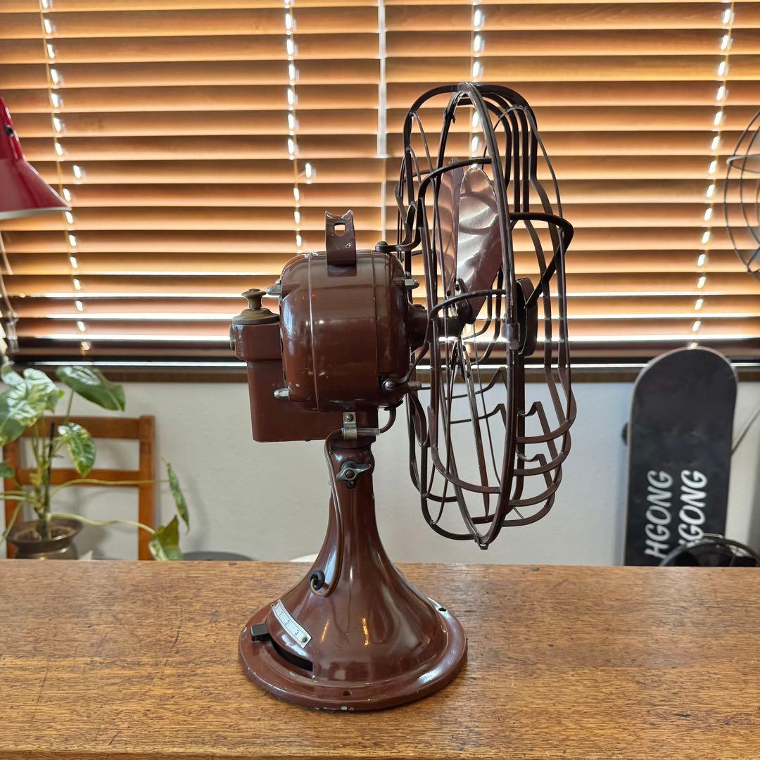 昭和レトロ稼働品　KDK ヴィンテージ扇風機　チョコレートブラウン