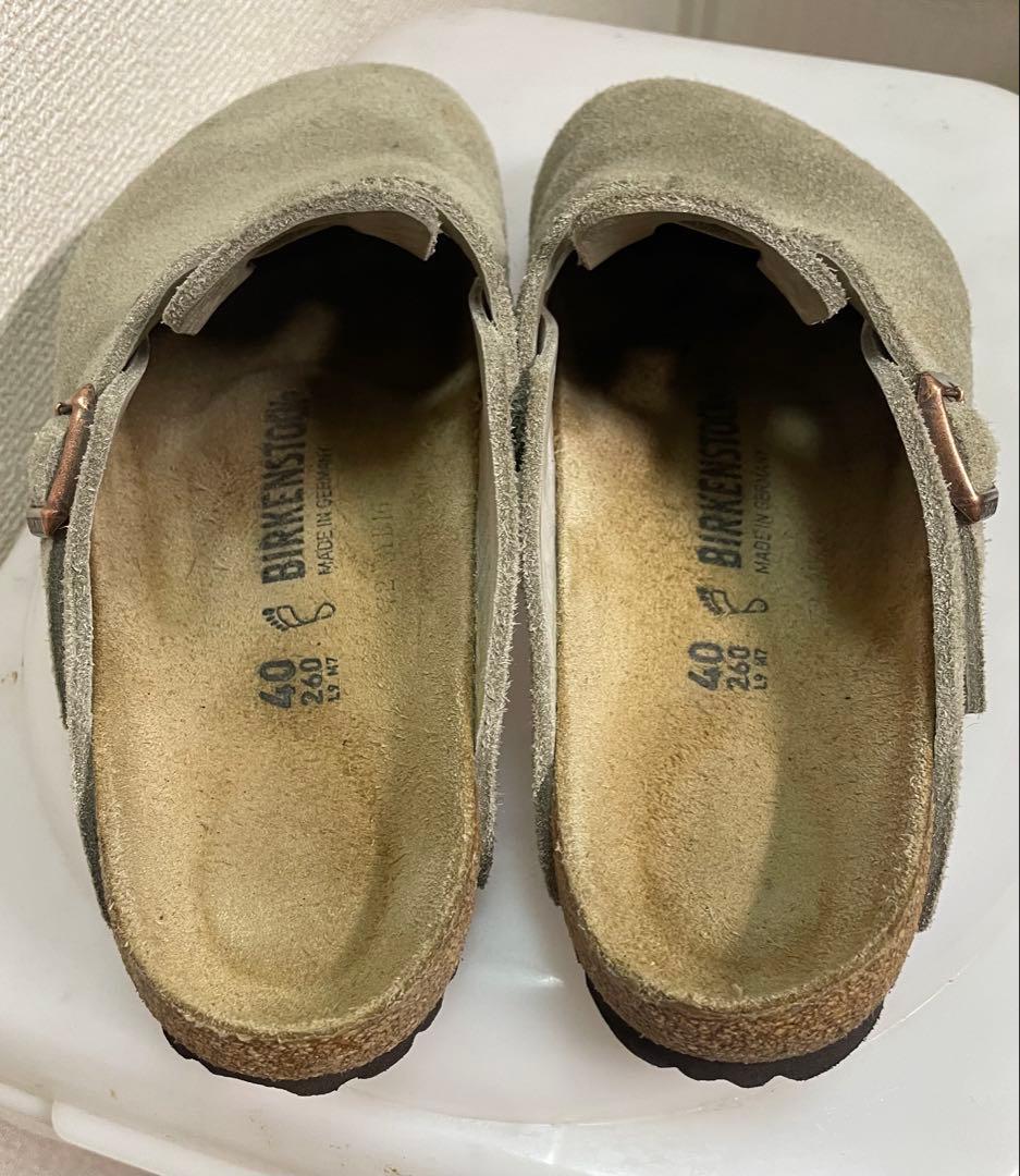 ビルケンシュトック　ボストン　ベージュ スエード サンダル 40