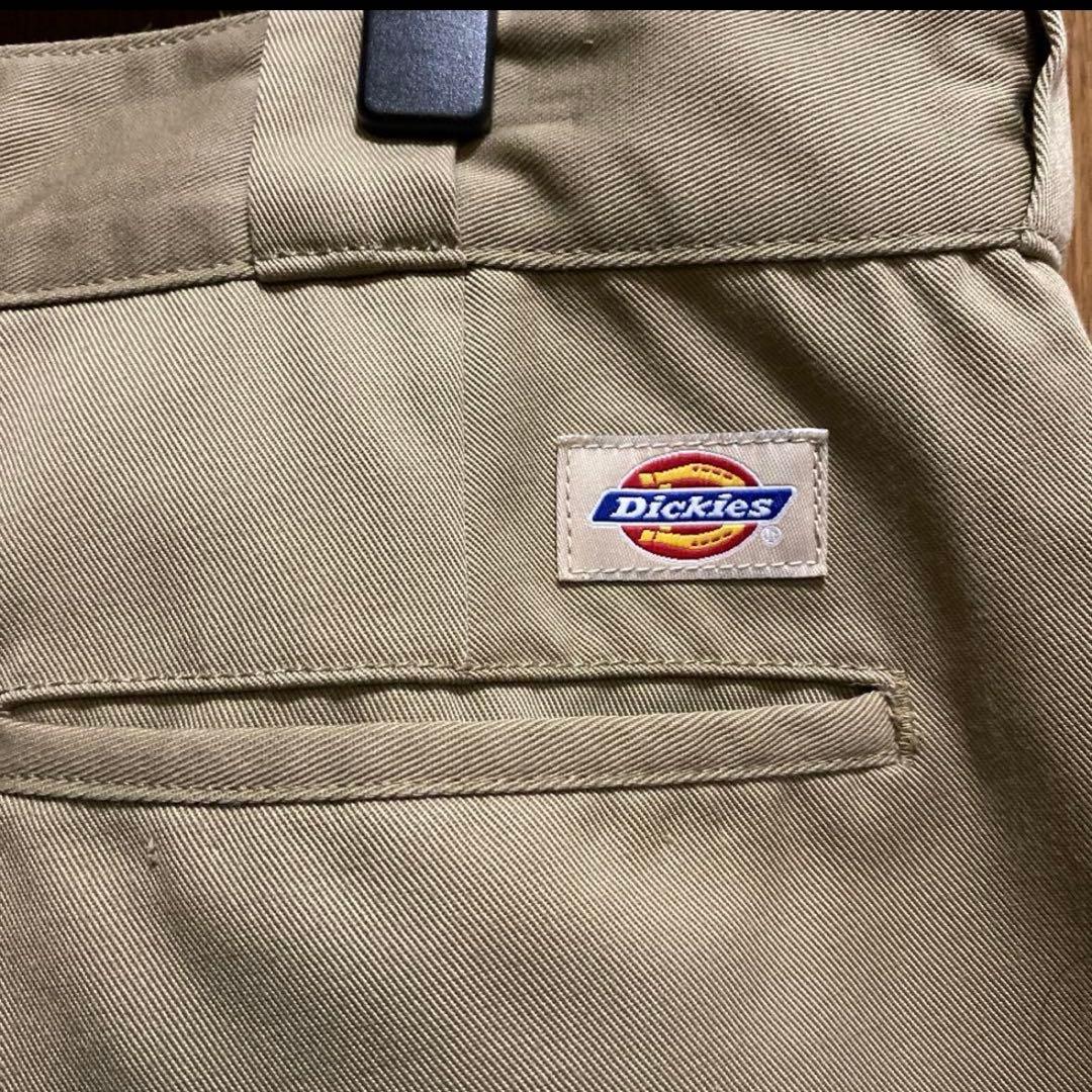 【美品】ok.soon×dickies ワイドチノパンツ　ベージュ　オクスン
