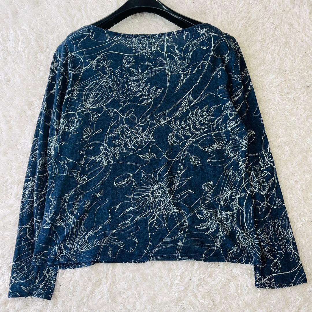 ヨーガンレール トップス チュニック フレア Aライン 染め 麻 ラミー M 花