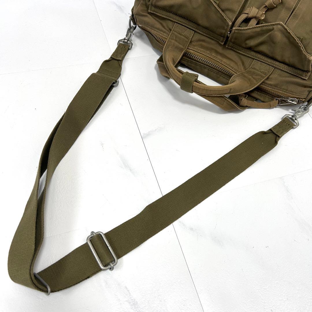 y2k PORTER ラブ&ピース 2way ミニボストンバッグ カーキ