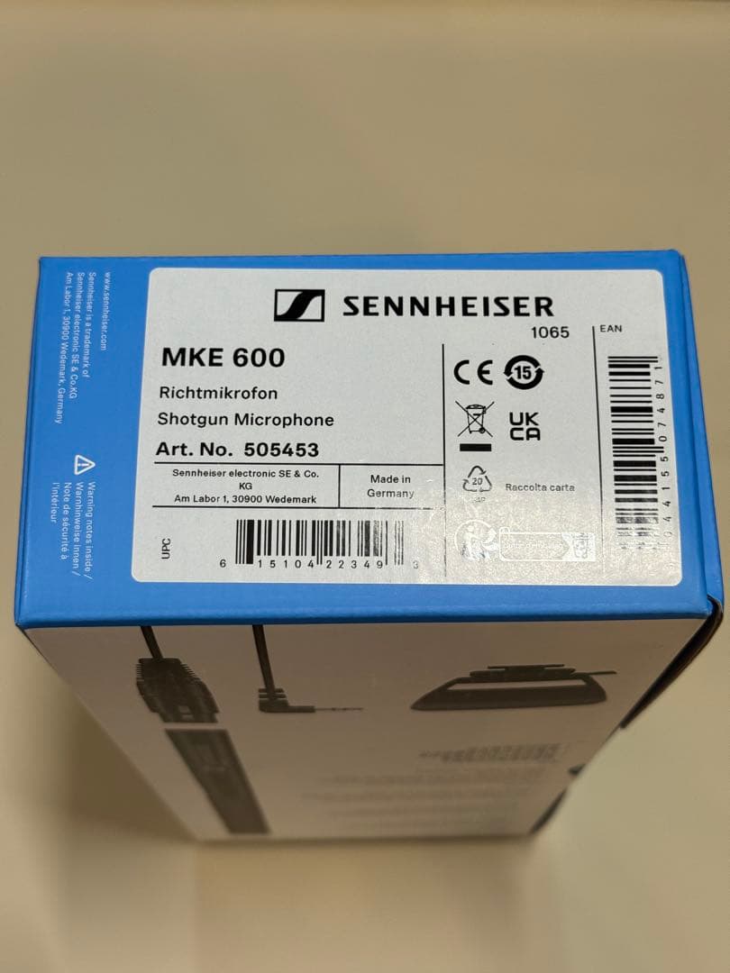 未使用未開封　Sennheiser MKE 600 ショットガンマイク