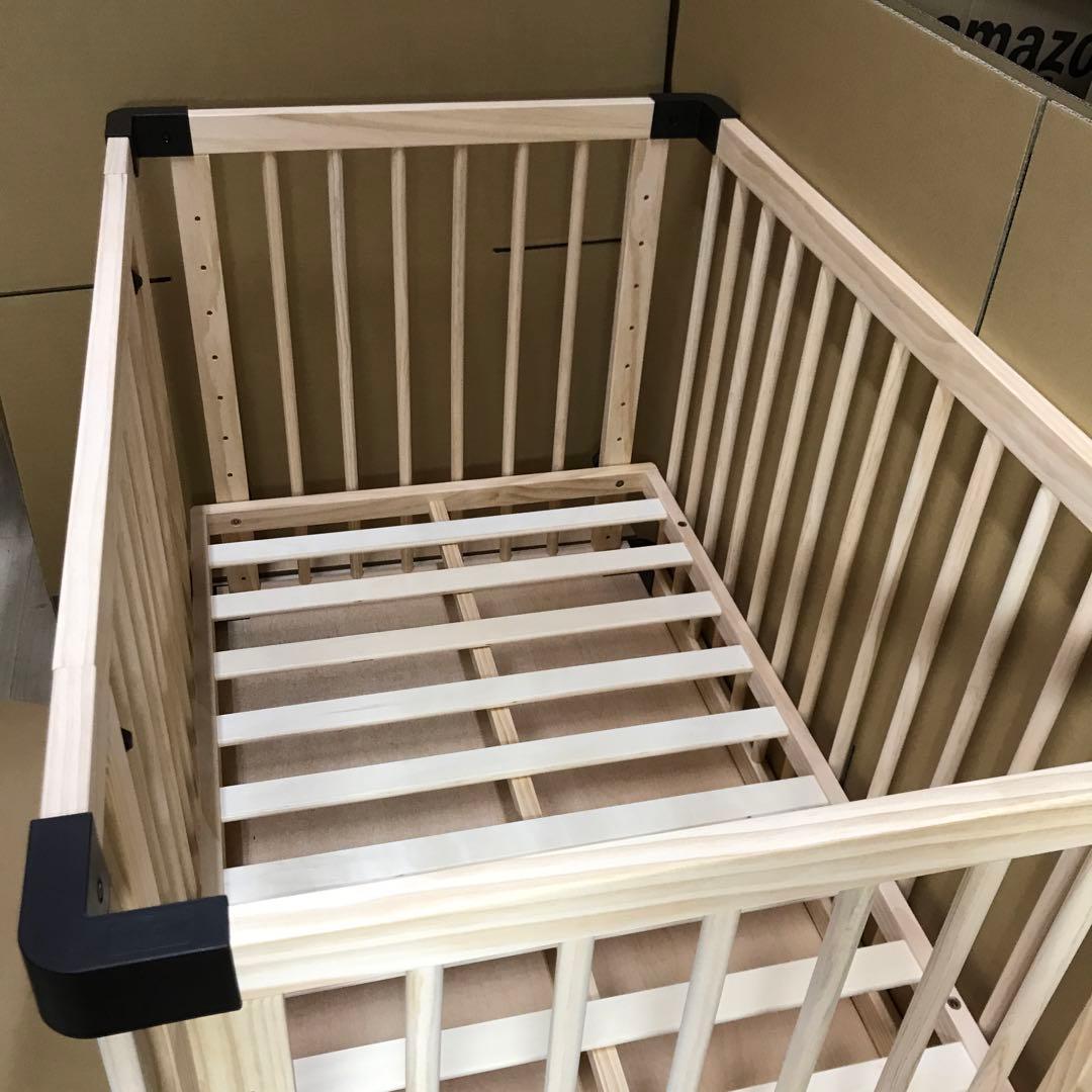 木製ベビーベッド　すのこミニベッド　添い寝ベッド　60×90㎝