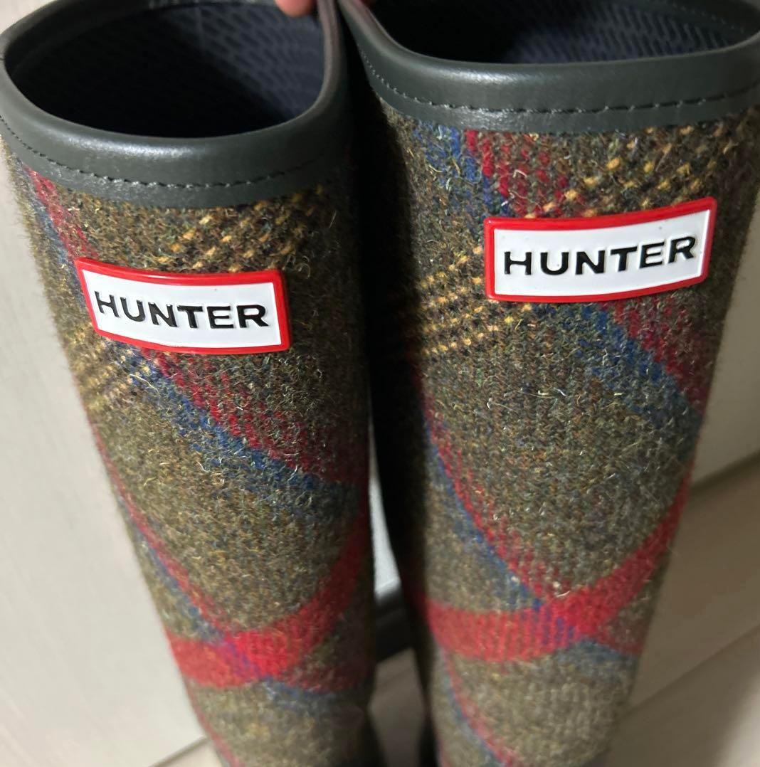 HUNTER ハンター レインブーツ 長靴 チェック柄 ブリティッシュウール