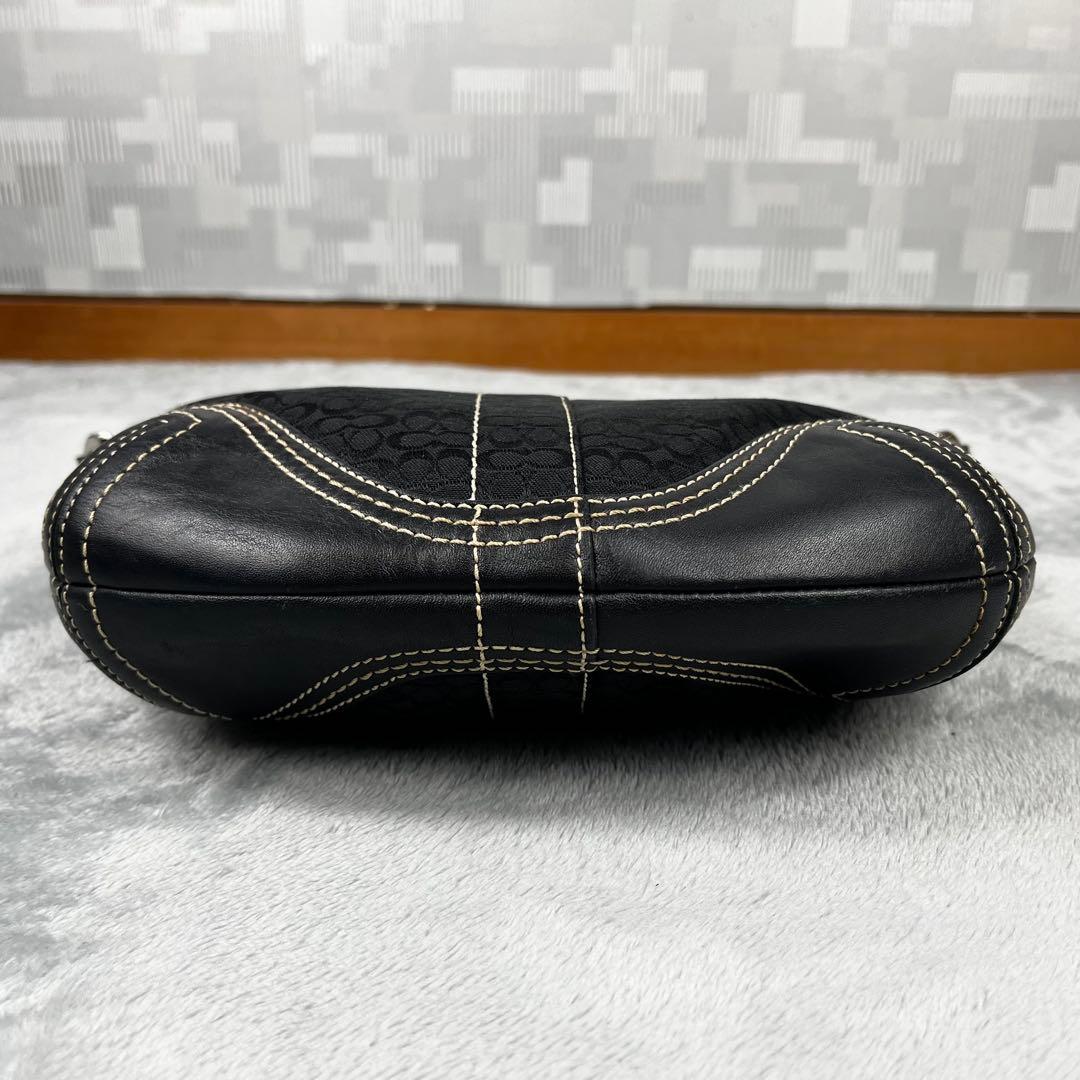 バッグ Coach Hobo Hand Bag Signature Black