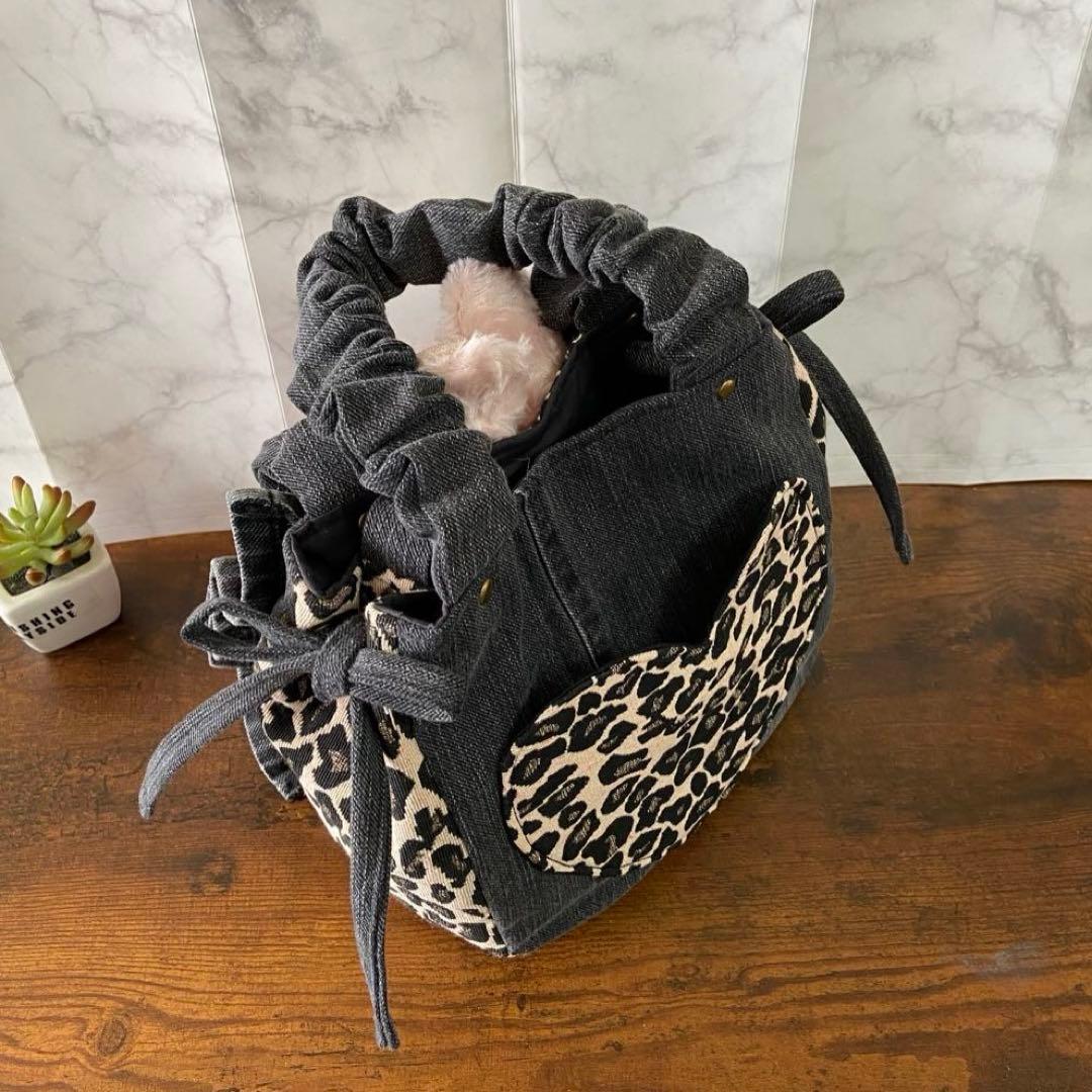 ね*】様 コヤンイサムチョン デニムリメイク【トートバッグ】 フリルバッグ ハン