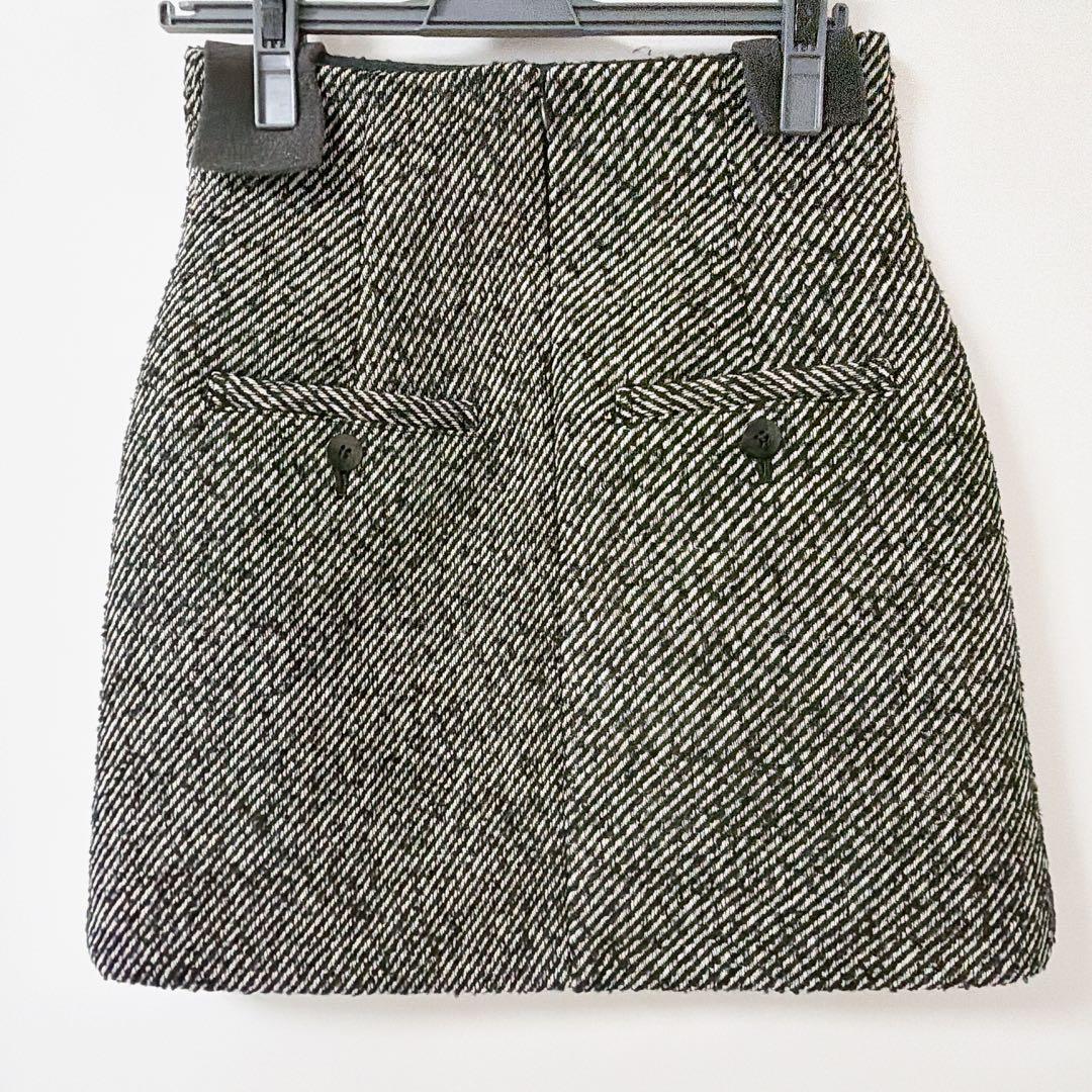 EMMEL REFINES EM ツィードライクボンディング ミニスカート S