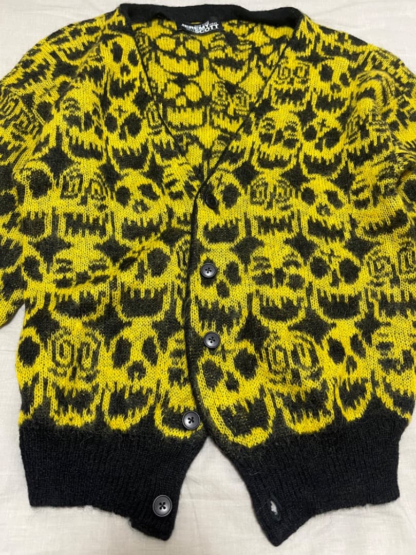 JEREMY SCOTT ジェレミースコット ドクロ柄 ノーカラージャケット