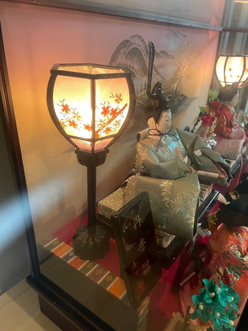 【美品】丹秀雛　極上特製三月雛人形 ケース付き　オルゴール人形小道具付き