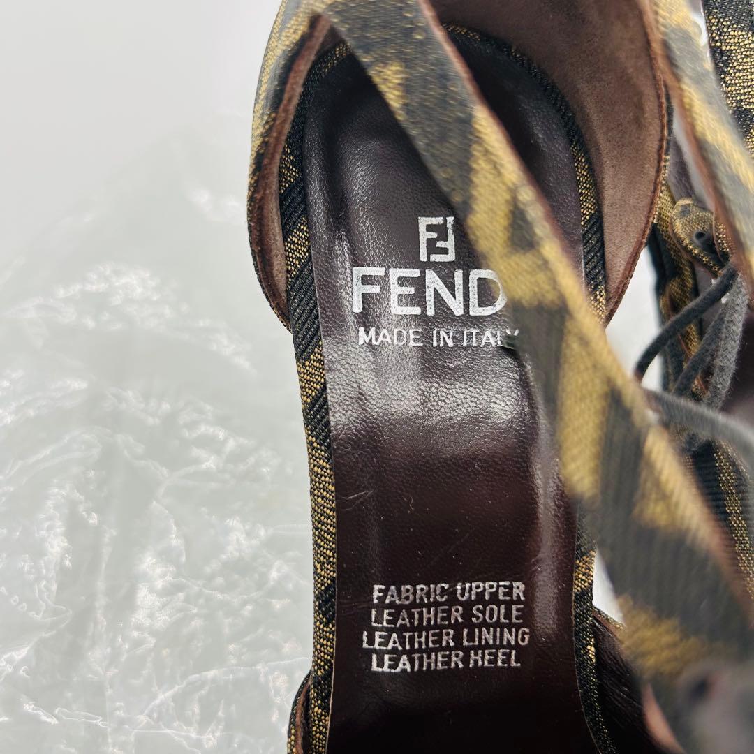 FENDI フェンディ ズッカ柄 ヒール サイズ36 23cm 花柄