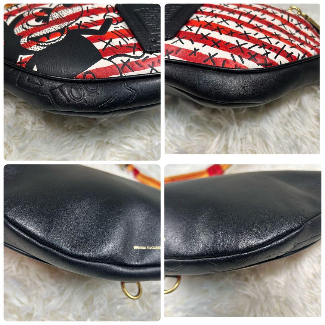 限定品/未使用級✨コーチ ディズニー ミッキー ボディバッグ 斜め掛け ボーダー