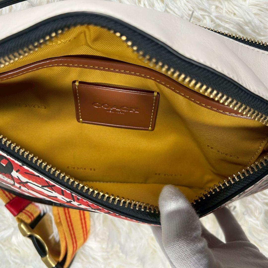 限定品/未使用級✨コーチ ディズニー ミッキー ボディバッグ 斜め掛け ボーダー