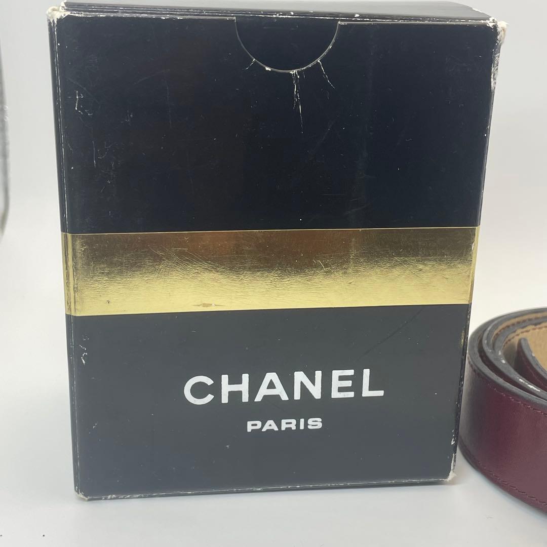 CHANEL ✨シャネル　PARIS　ココマーク　レザーベルト　表記サイズ80