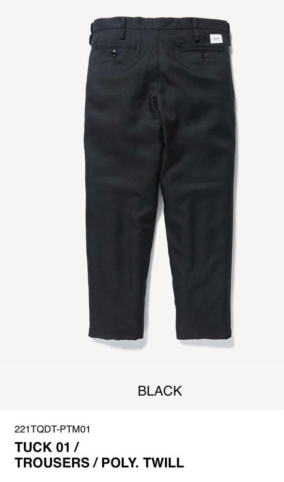 パンツ BLACK L 22SS WTAPS TUCK 01 / TROUSERS /