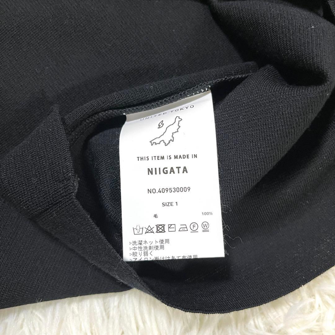 タグ付き✨UNITED TOKYO 18Gウールミラノリブモックニット ブラック