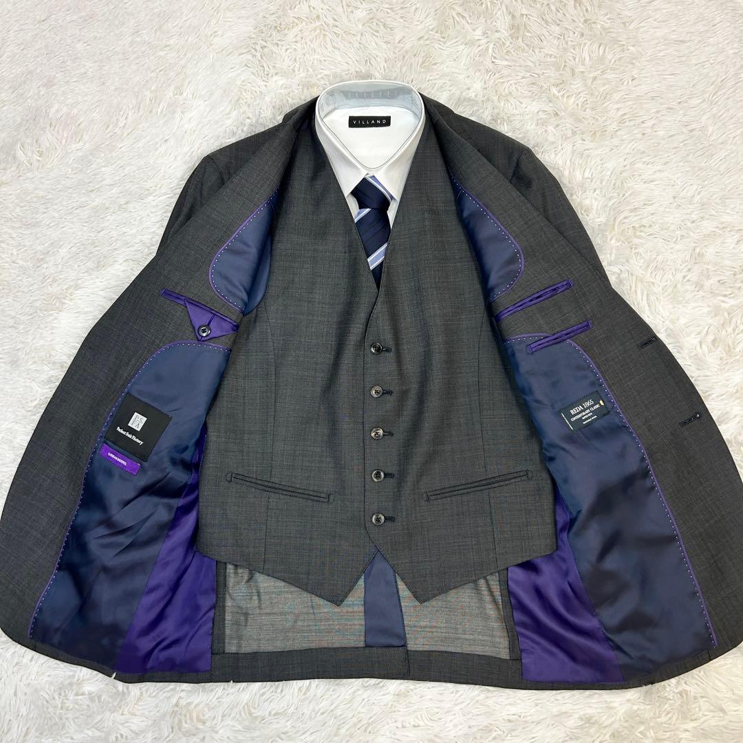 【美品】P.S.FA × REDA 3ピーススーツ グレー イタリア製