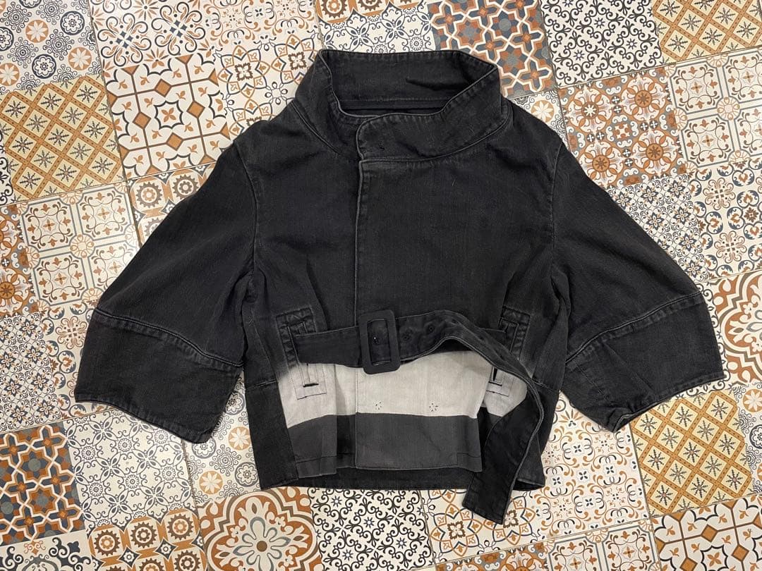 LIMI feu ブラック クロップドジャケット S