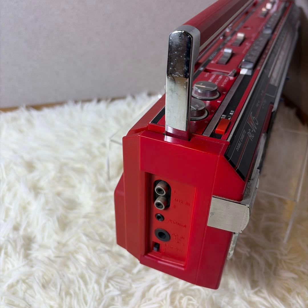 【極美品】Victor ビクター RC-W5 赤色 ラジカセ　動作確認済