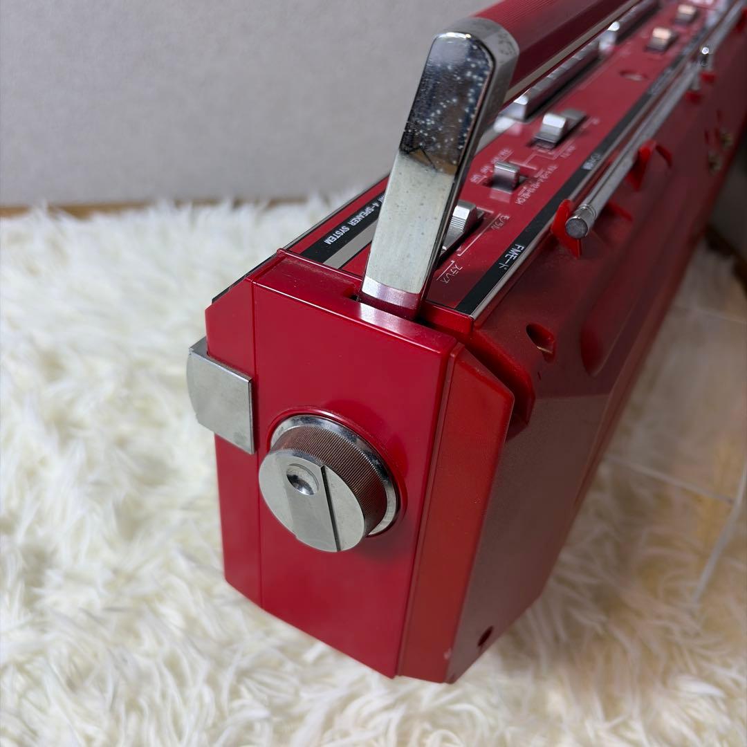 【極美品】Victor ビクター RC-W5 赤色 ラジカセ　動作確認済