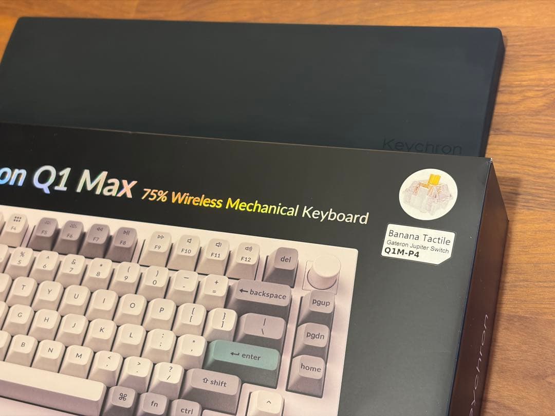 Keychron Q1 Max 75% ワイヤレスキーボード US配列 バナナ軸
