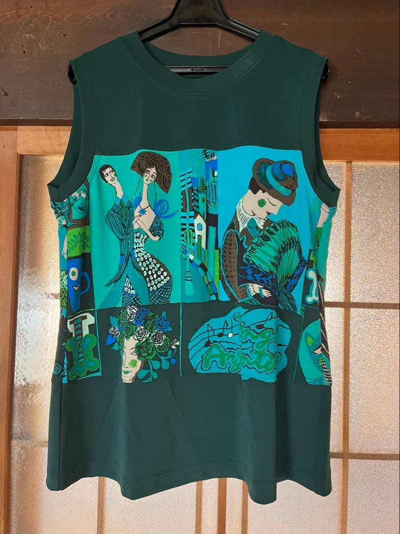 TOKUKO 1er VOL グラフィックプリント チュニックとベスト　セット