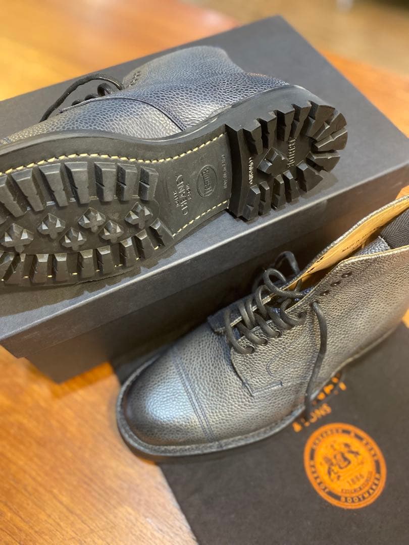 JOSEPH CHEANEY PENNINE Ⅱ C NAVY GRAIN