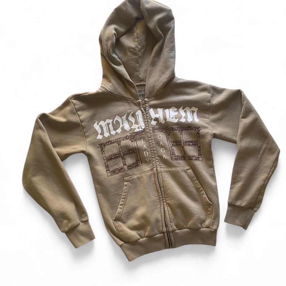 lady gaga メイヘム　ジップパーカー　OPERA フーディ Lベージュ