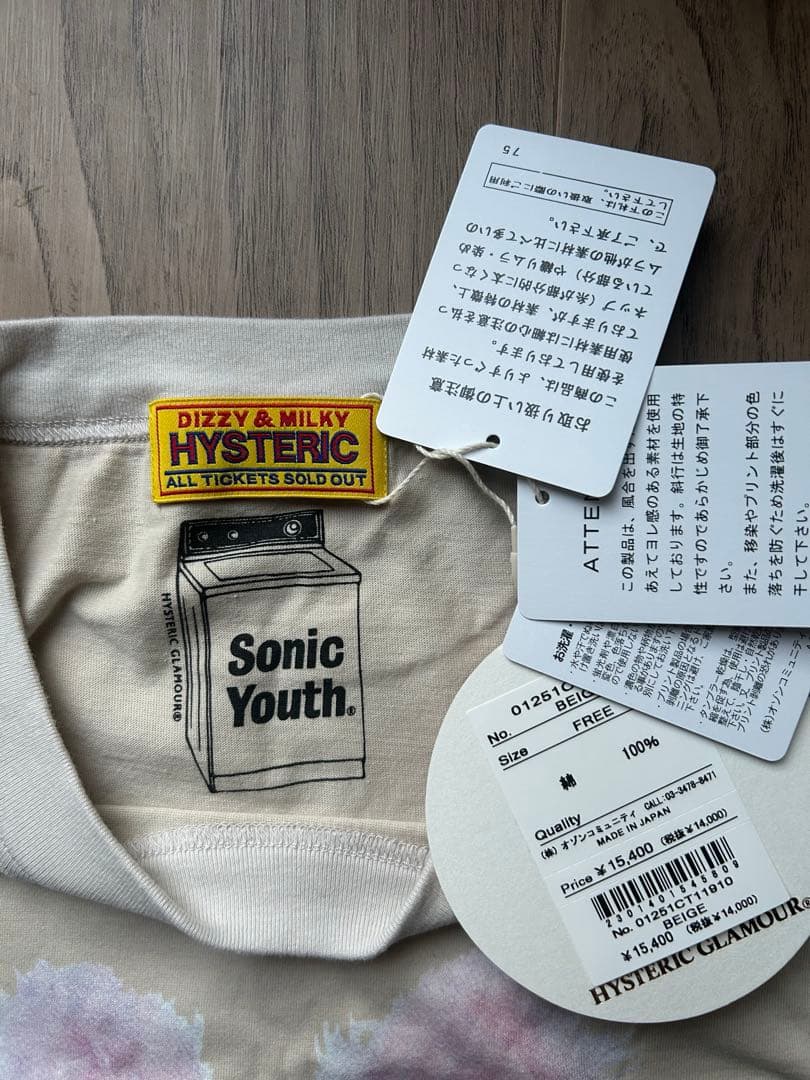 ヒステリックグラマー/ソニックユース Dirty Bunny Tシャツ